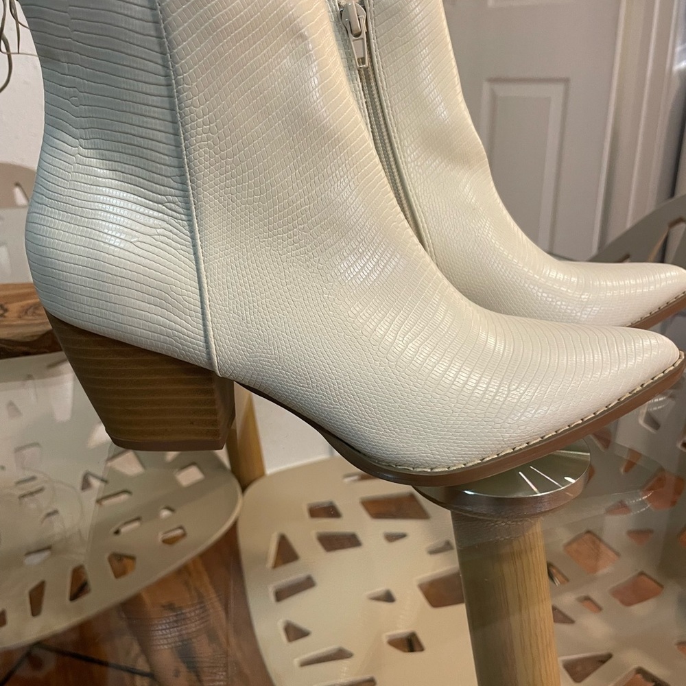 White Cowboy Booties